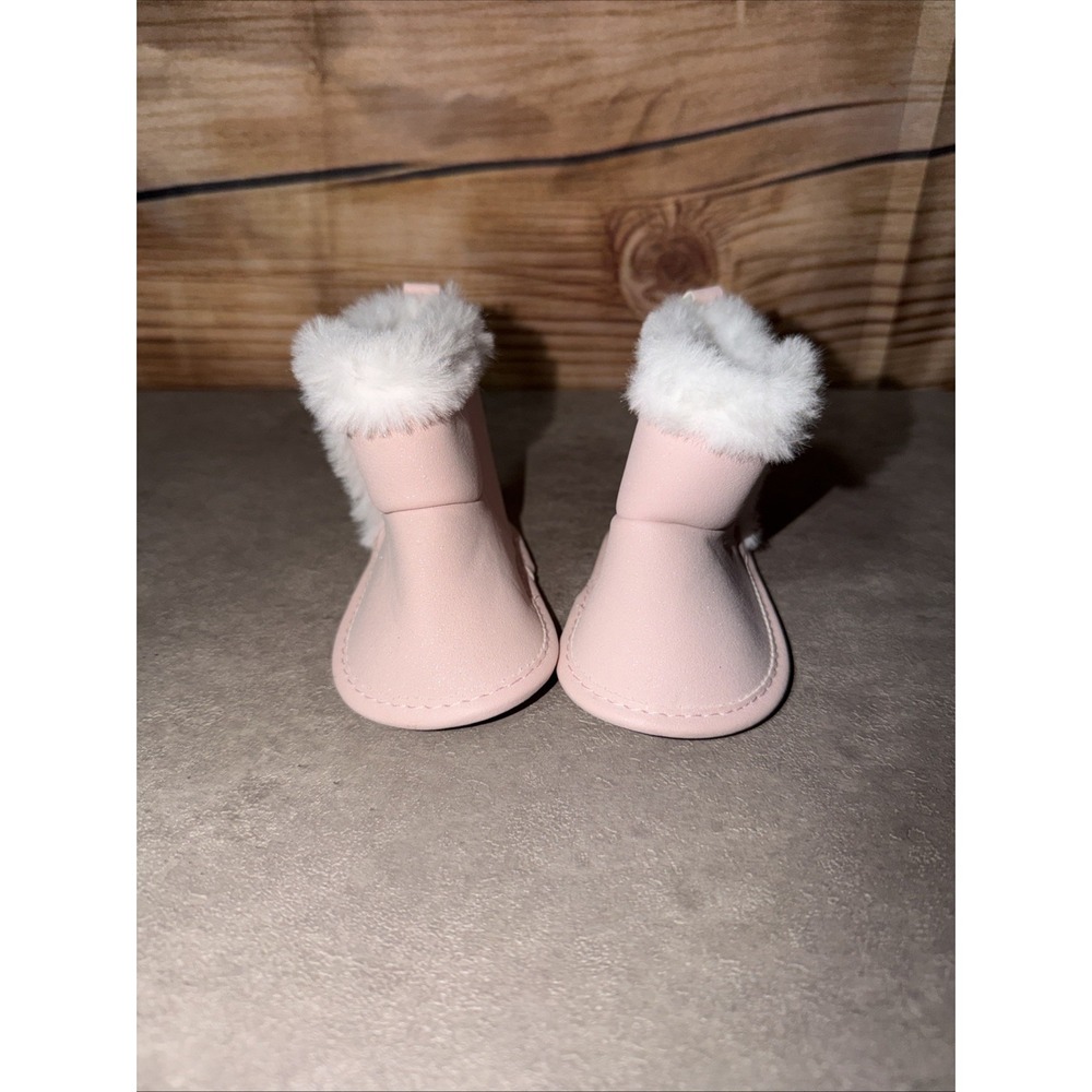 NEW CHILD OF MINE BY CARTERS Pink SPARKLY INFANT GIRLS Booties 3-6 Months